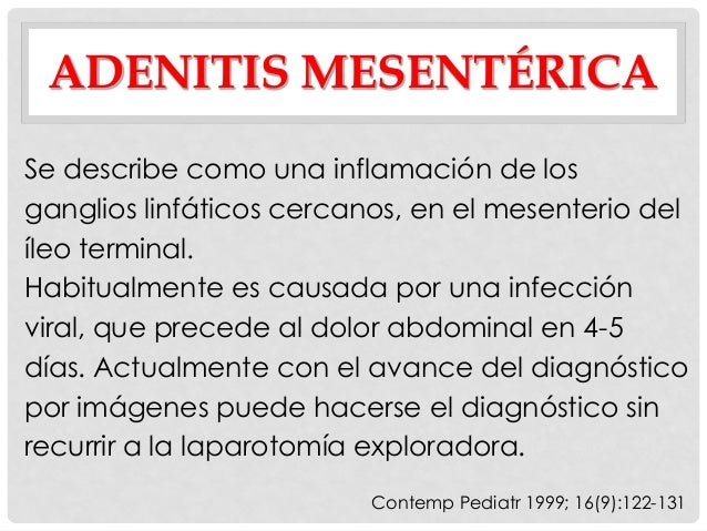 adenitis mesenterica tratamiento